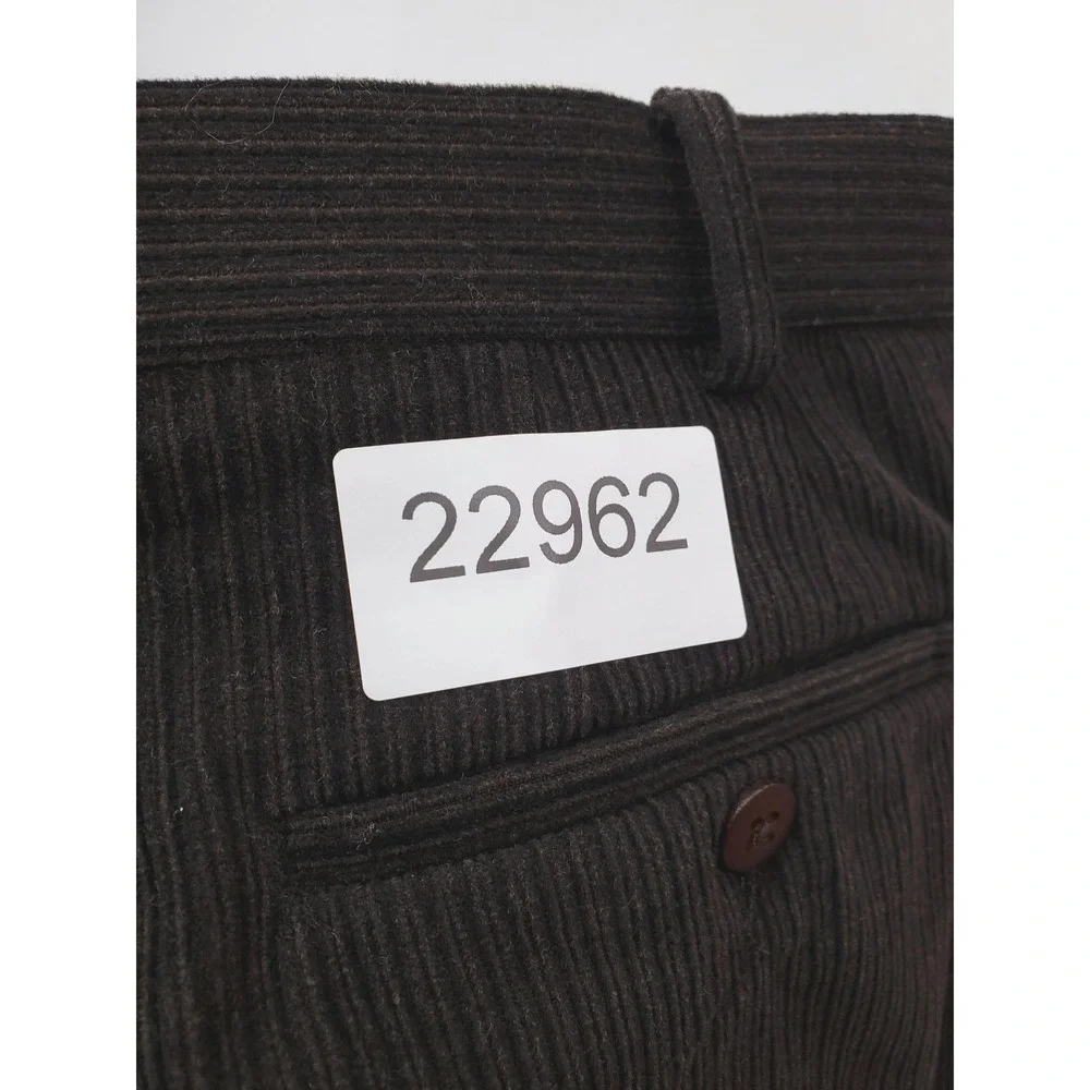 Samuelsohn Pants Mens 38x32 Brown Loro Piana Zelander Corduroy Wool Dress Cuffed